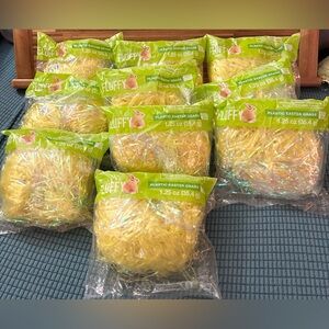 Happy Go Fluffy Plastic Easter Grass -- Lot of 10 Bags, Yellow